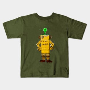 Vintage Yellow Robot Kids T-Shirt